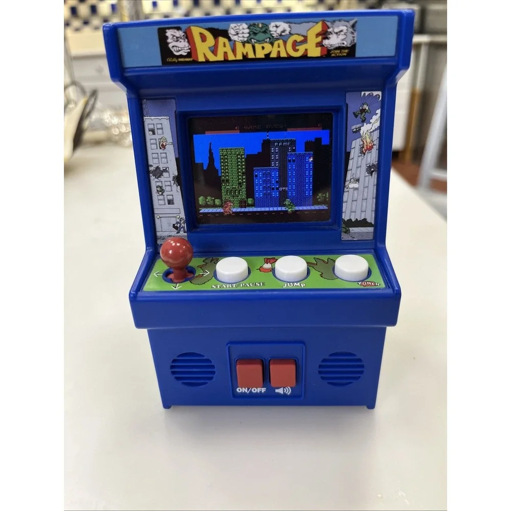 Rampage Mini Arcade Machine Retro Handheld Game Tested & Working
